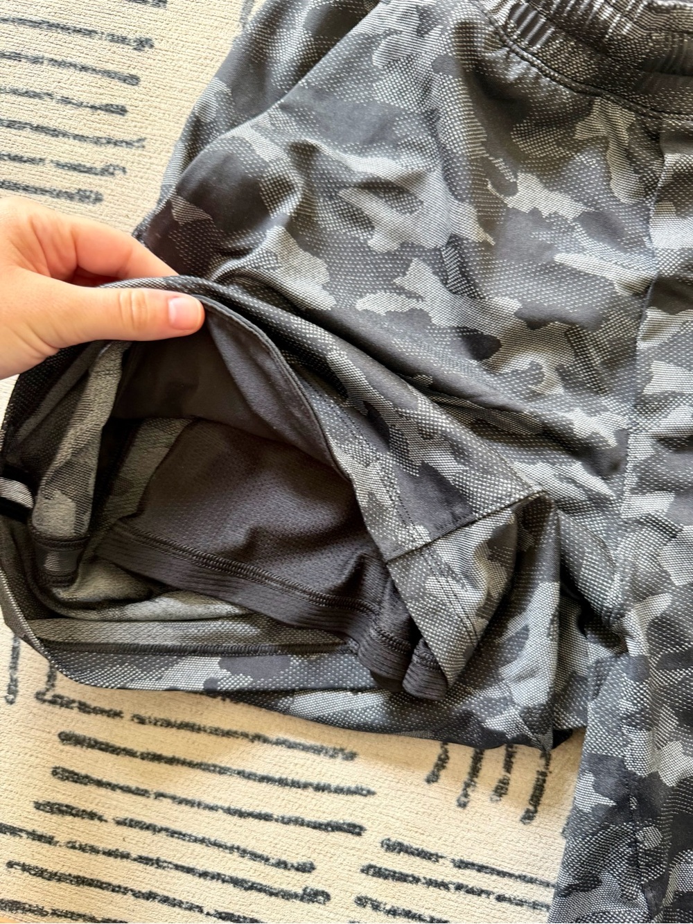 Men's Camouflage Lululemon Pace Breaker Shorts - Picture 4 of 6